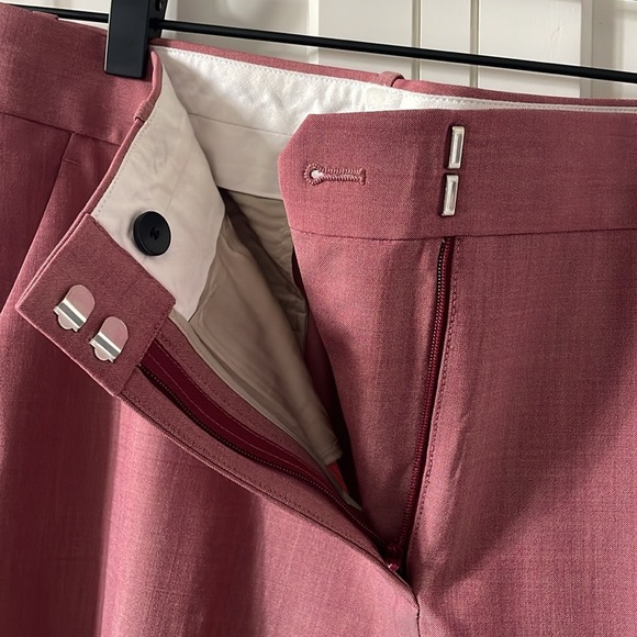Theory Women’s Treeca 2 Traceable Wool Dusty Rose Pink Crop Suit Pants - Size 8 - Picture 3 of 5